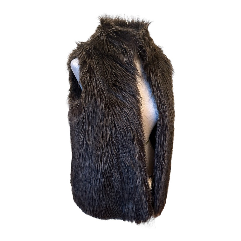 Kenar Faux Fur Vest in Rich Brown